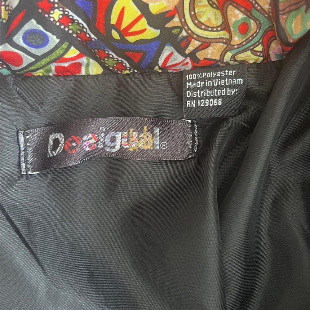 Desigual Multicolor Graphic hombre Puffer Jacket, size 44 - Picture 4 of 11